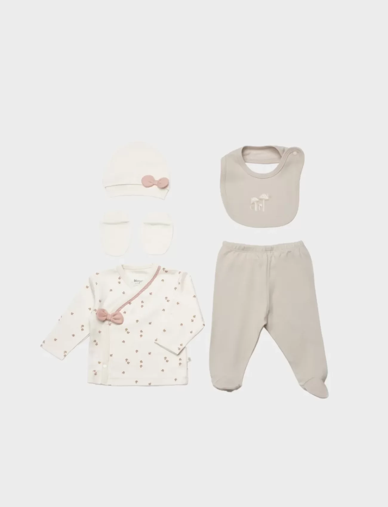 Bibaby Biorganic Sweet Lady 5 Parça Hastane Çıkış Seti 62363 Light Beige