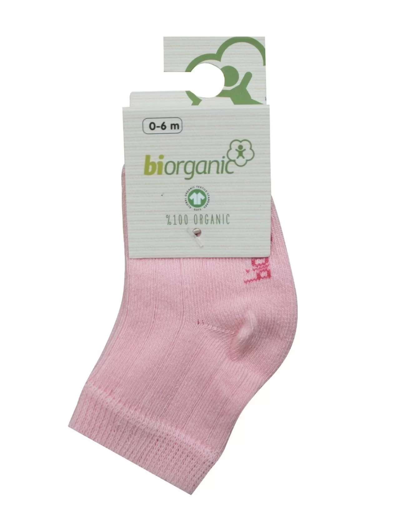 Bibaby Biorganik Simple Bebe Çorap 68368 Pembe(1 Adet)