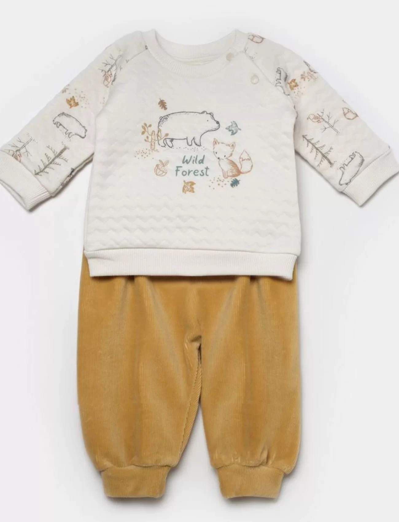 Bibaby Wild Forest 2li Bebek Takım 59811 Hardal Bej