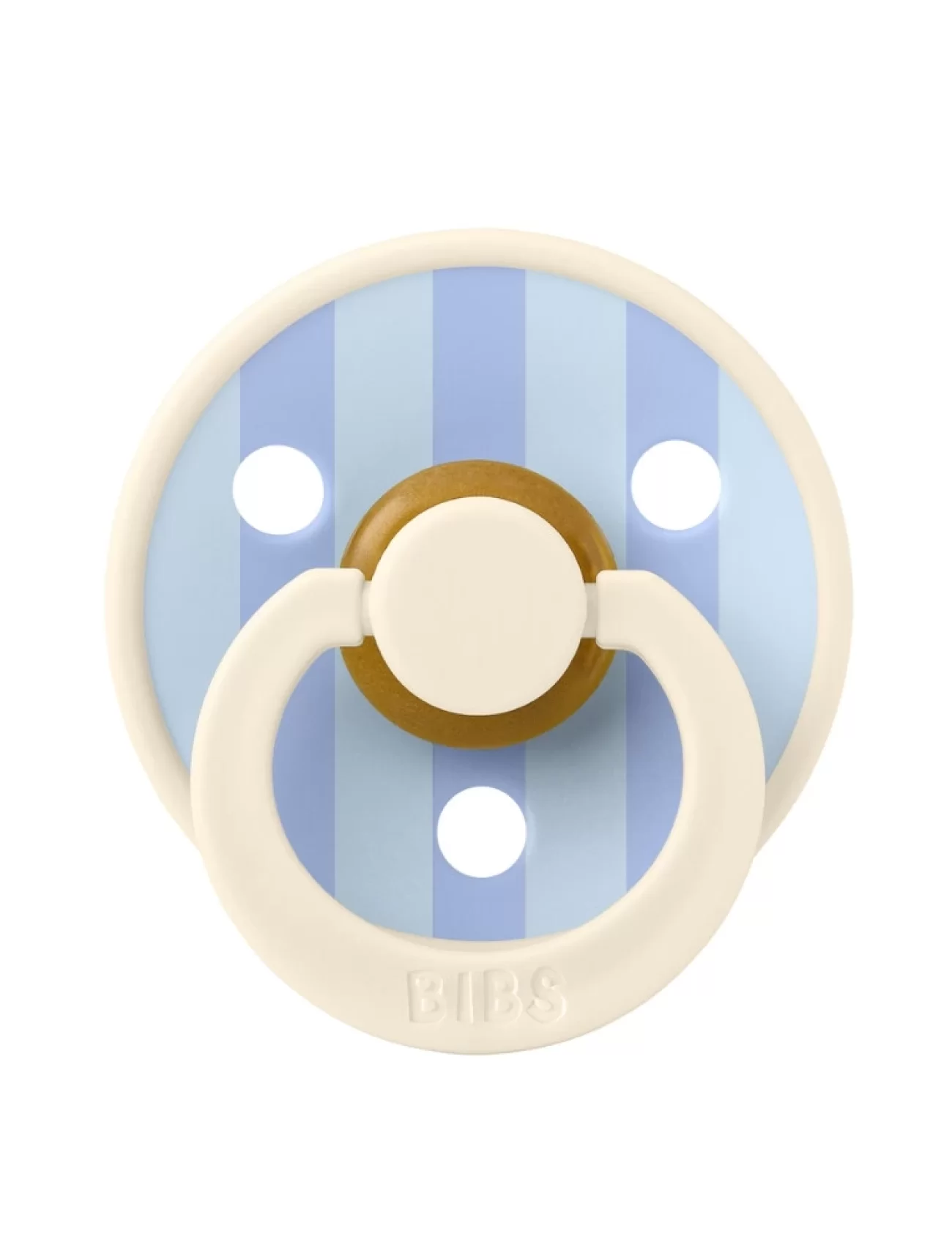 Bibs Studio Colour Block Kauçuk Emzik 0-6 Ay İvory / Dusty Blue