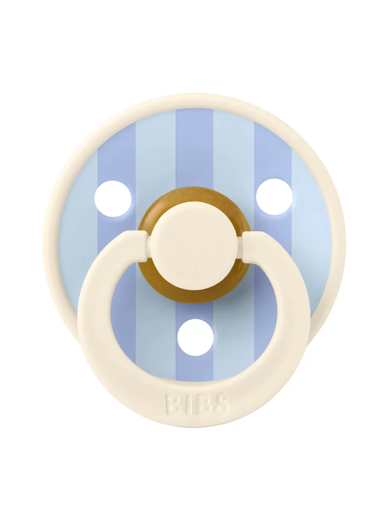 Bibs Studio Colour Block Kauçuk Emzik 6-12 Ay İvory / Dusty Blue