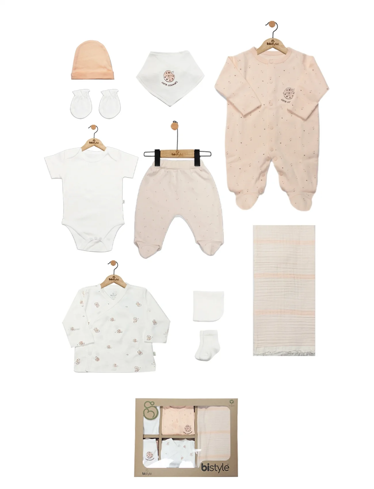 Bistyle 10lu Hastane Çıkışı Cookies Cute Happy 11114 Somon