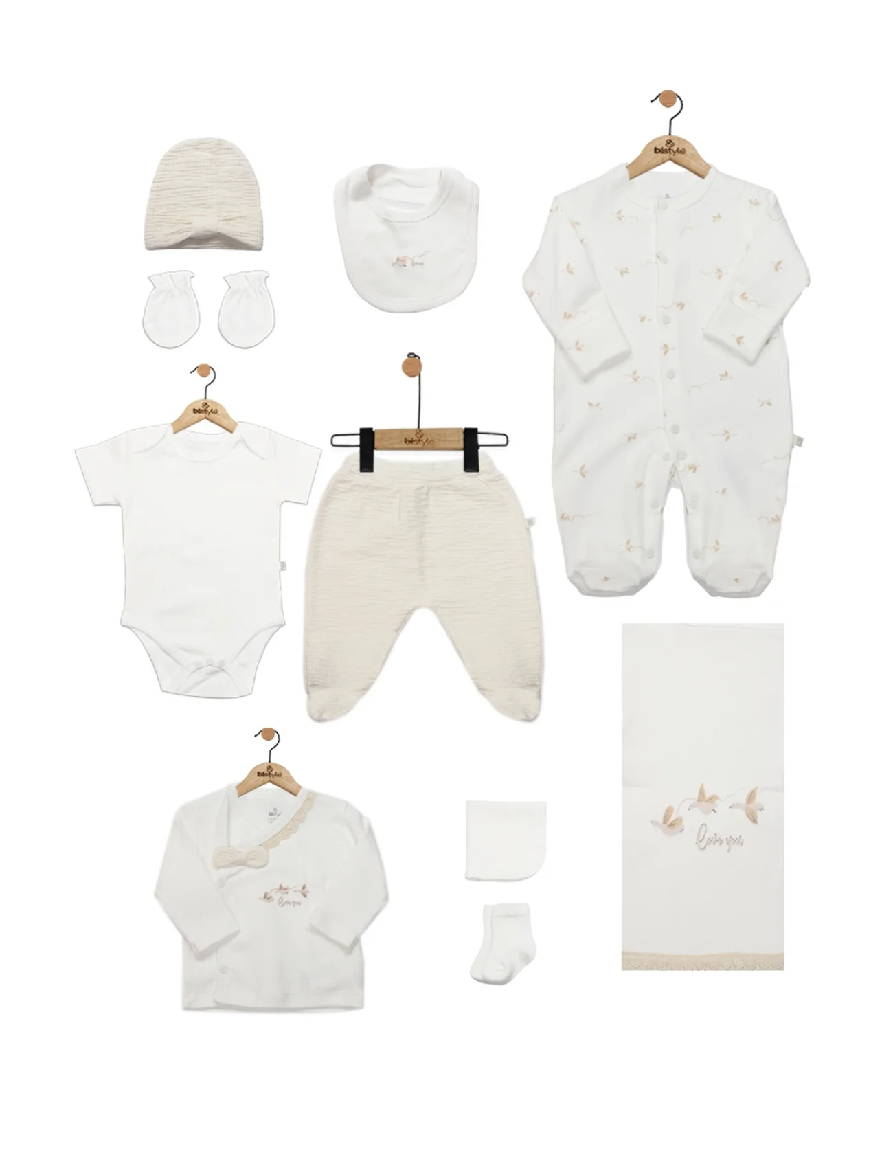 Bistyle 10lu Hastane Çıkışı Love You Smile 11119 Ekru