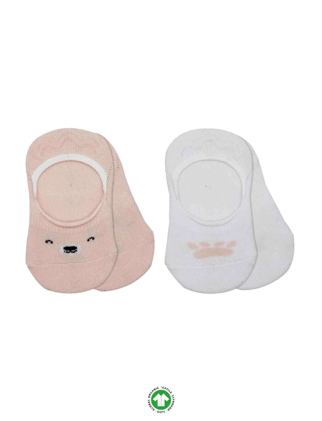 Bistyle 2li Babet Cute Face Penye Çorap Bs30103 Pembe-beyaz