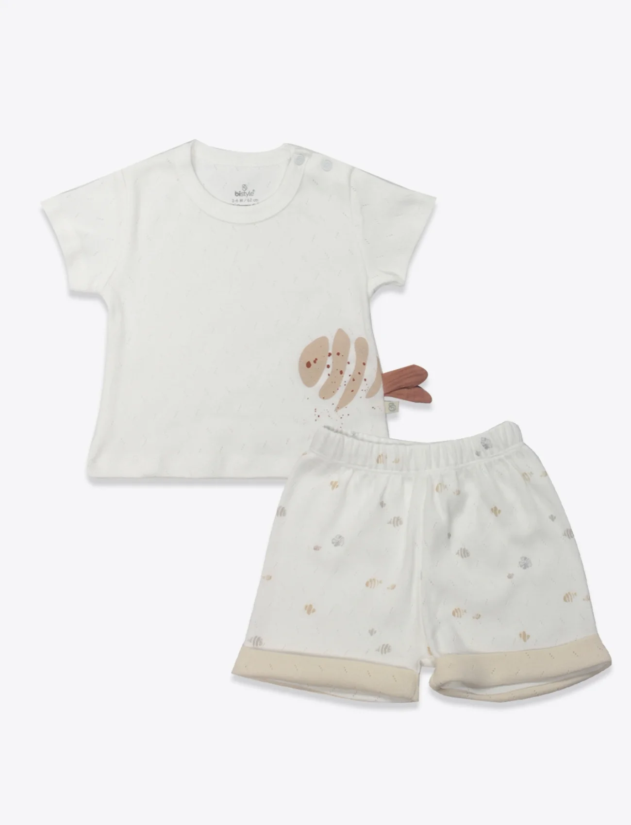 Bistyle 2li Takım Şortlu Ocean And Starfish 14148 Ekru