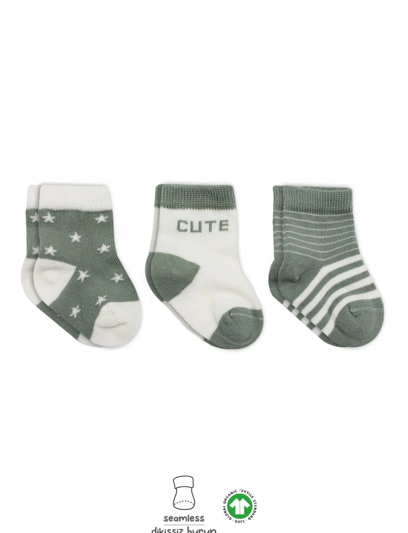 Bistyle 3lü Penye Cute Stars Soket Çorap Bs10115 Nil