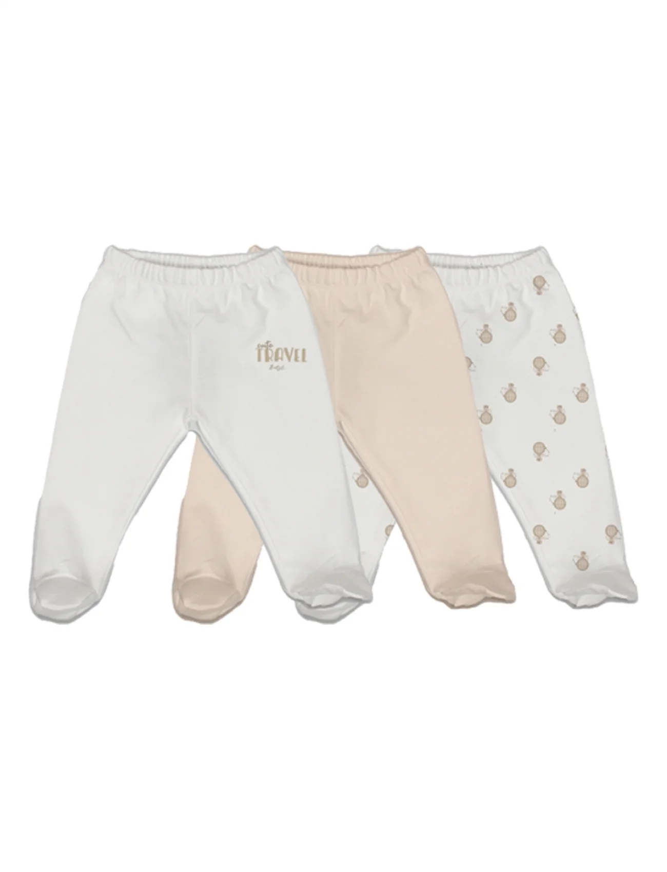 Bistyle 3lü Patikli Alt Travel Clasic Kutulu 16165 Ekru