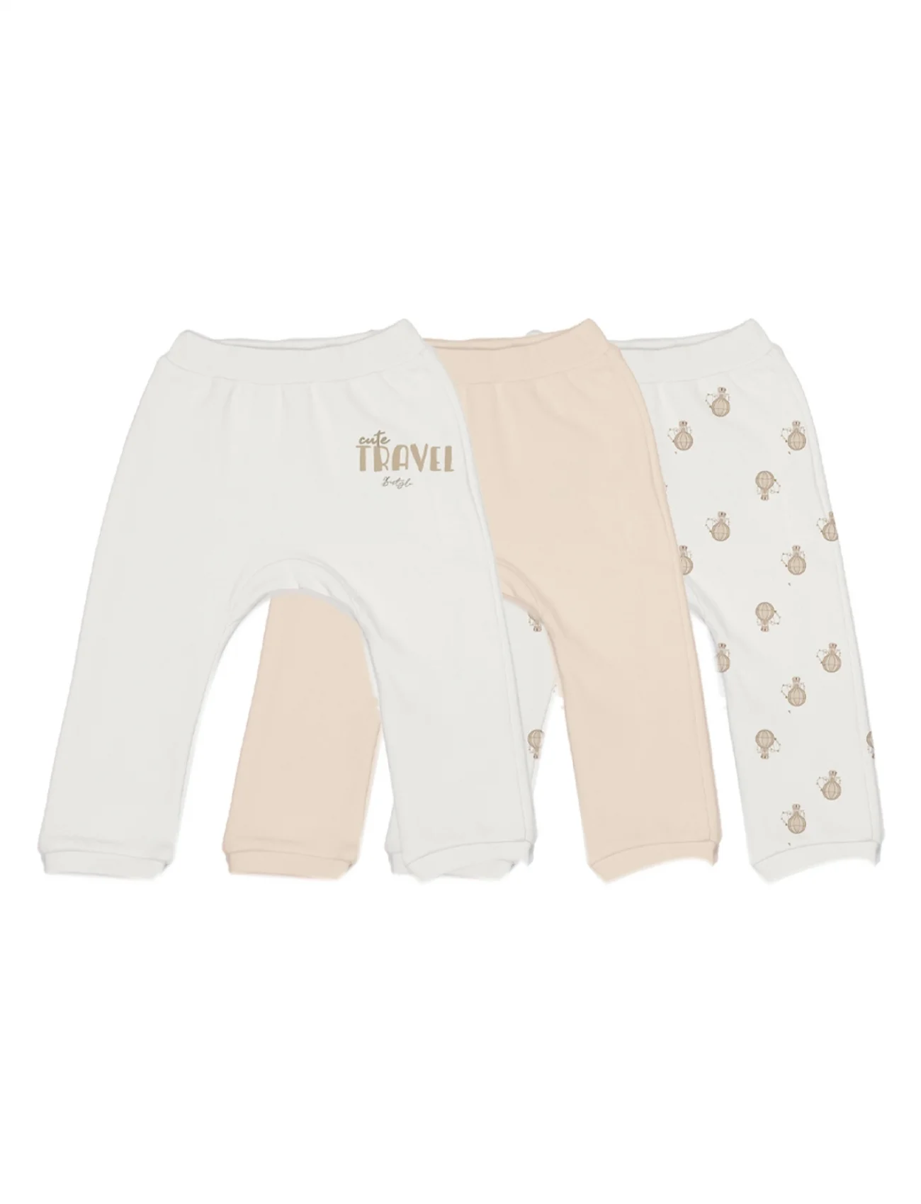 Bistyle 3lü Patiksiz Alt Travel Clasic Kutulu 16185 Ekru