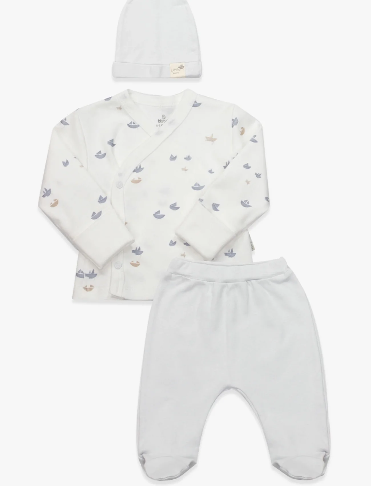 Bistyle 3lü Zıbın Takım Little Boats 13125 Ekru