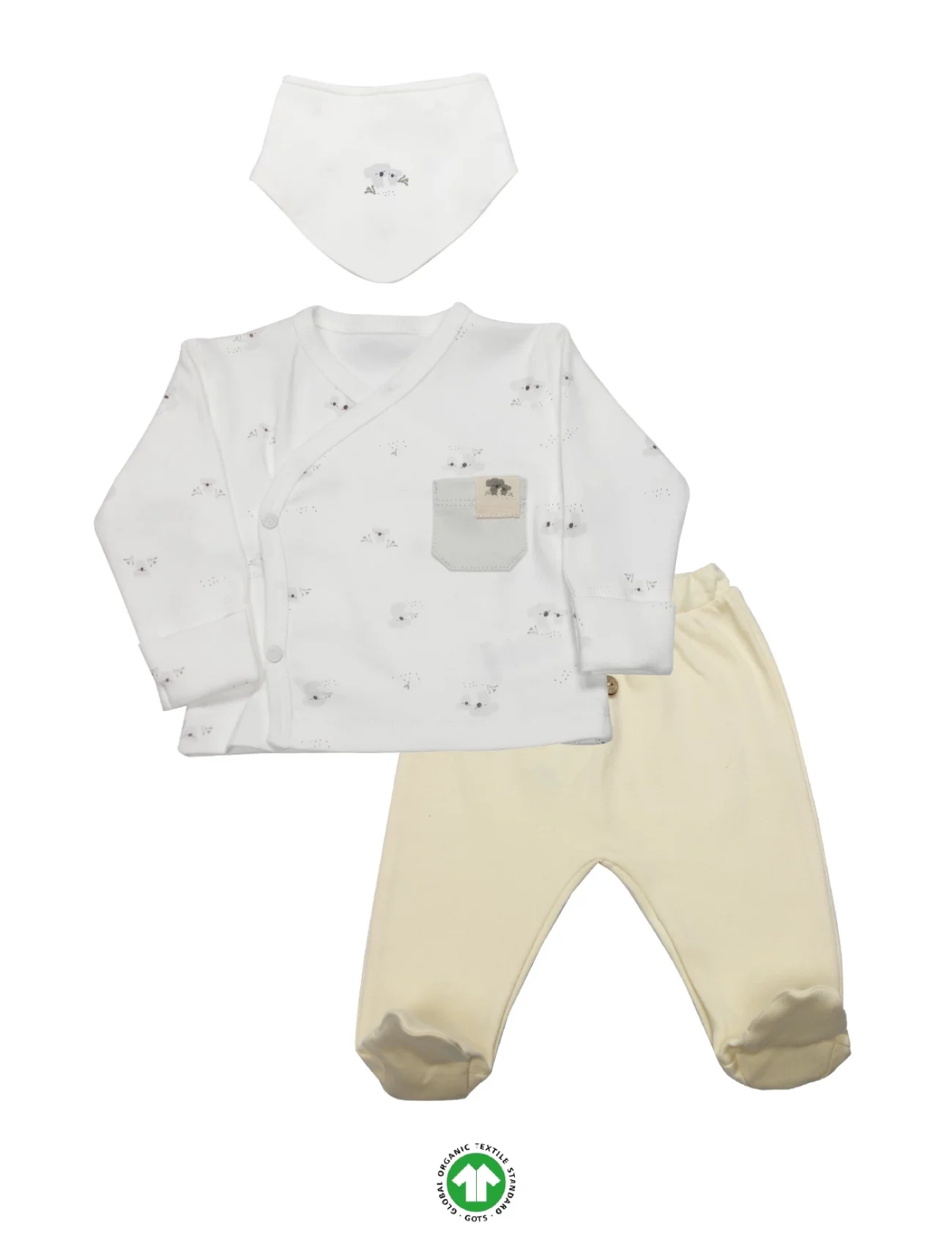 Bistyle 3lü Zıbın Takım Lıttle Koala 13109 Gri