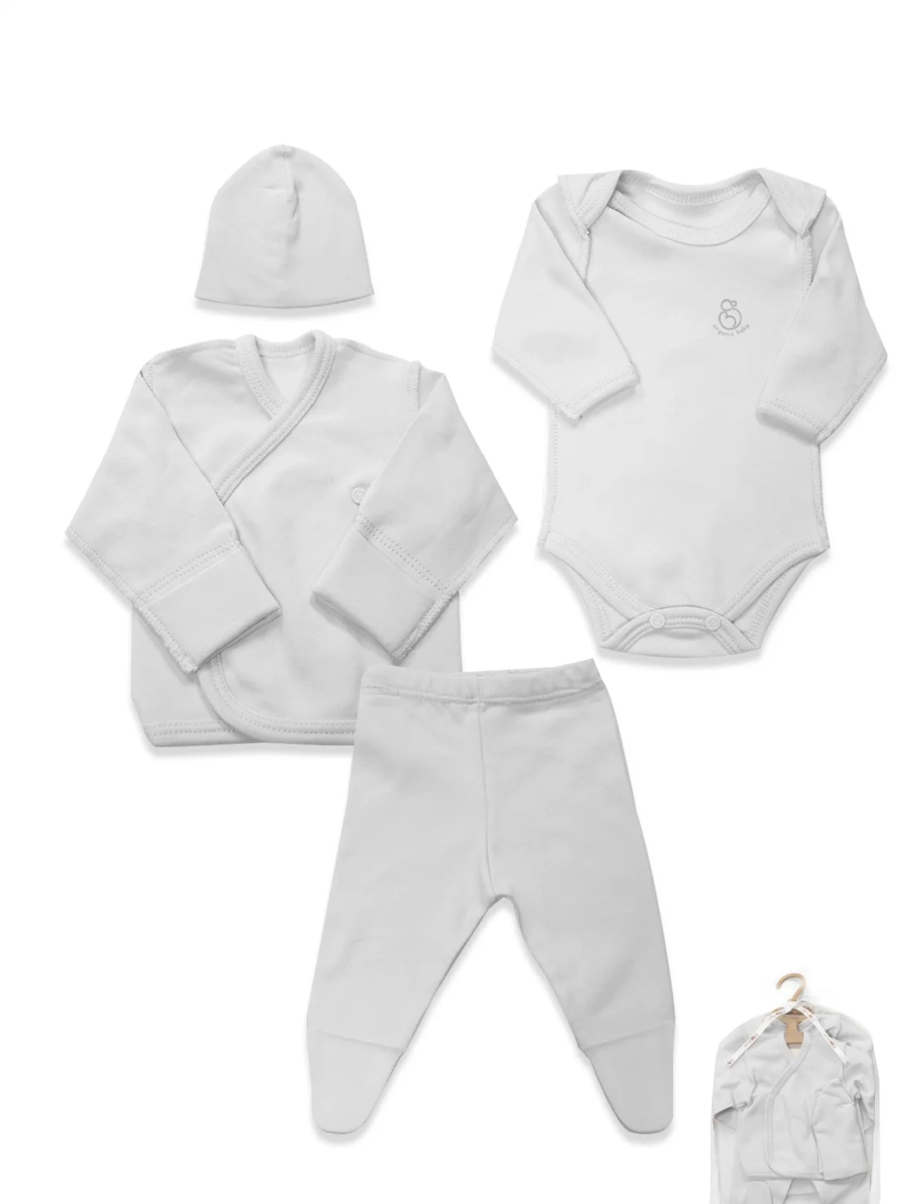 Bistyle 4lü Prematüre Hastane Çıkışı Hello Family 23101 Beyaz