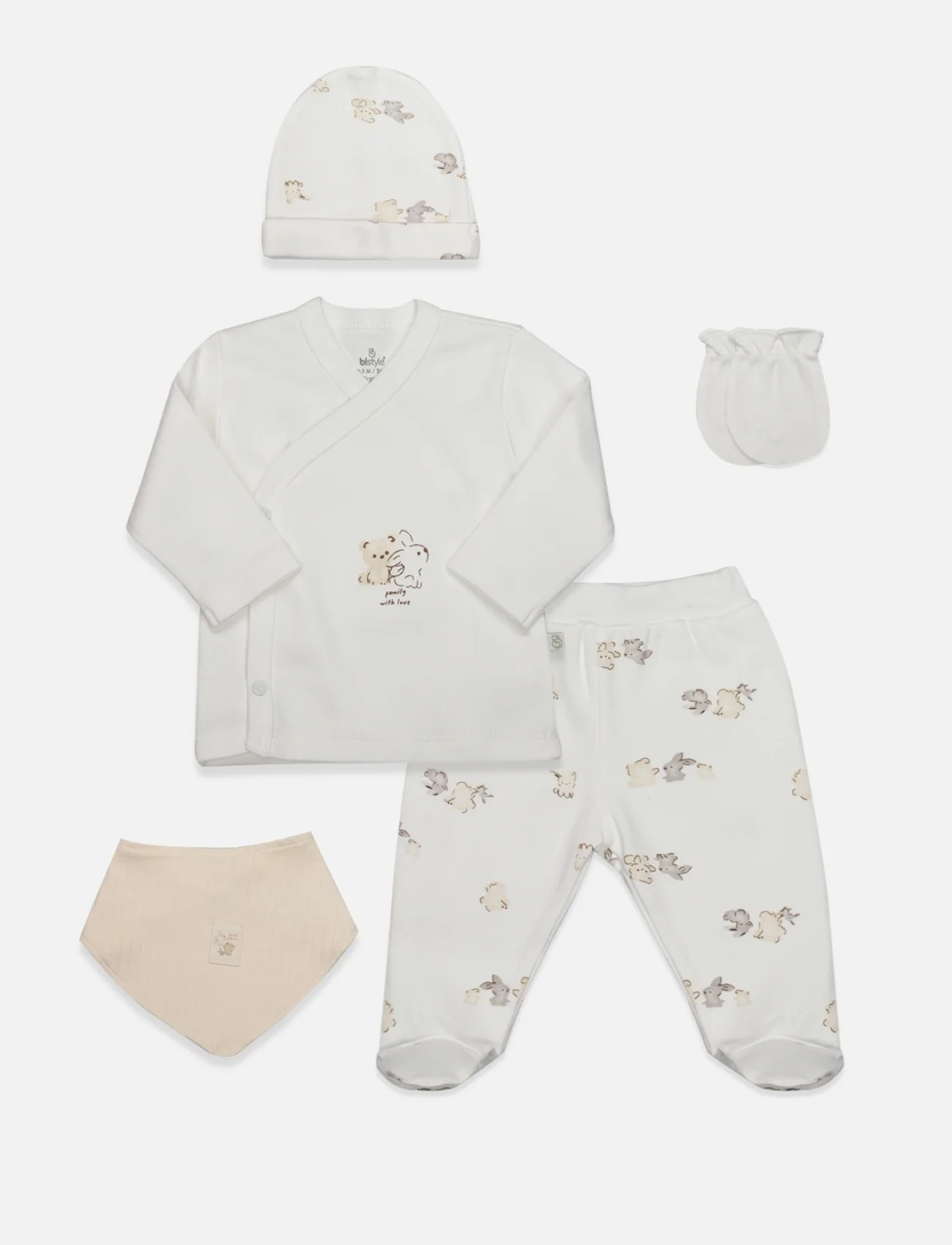 Bistyle 5li Hastane Çıkışı With You Family 12113 Bej