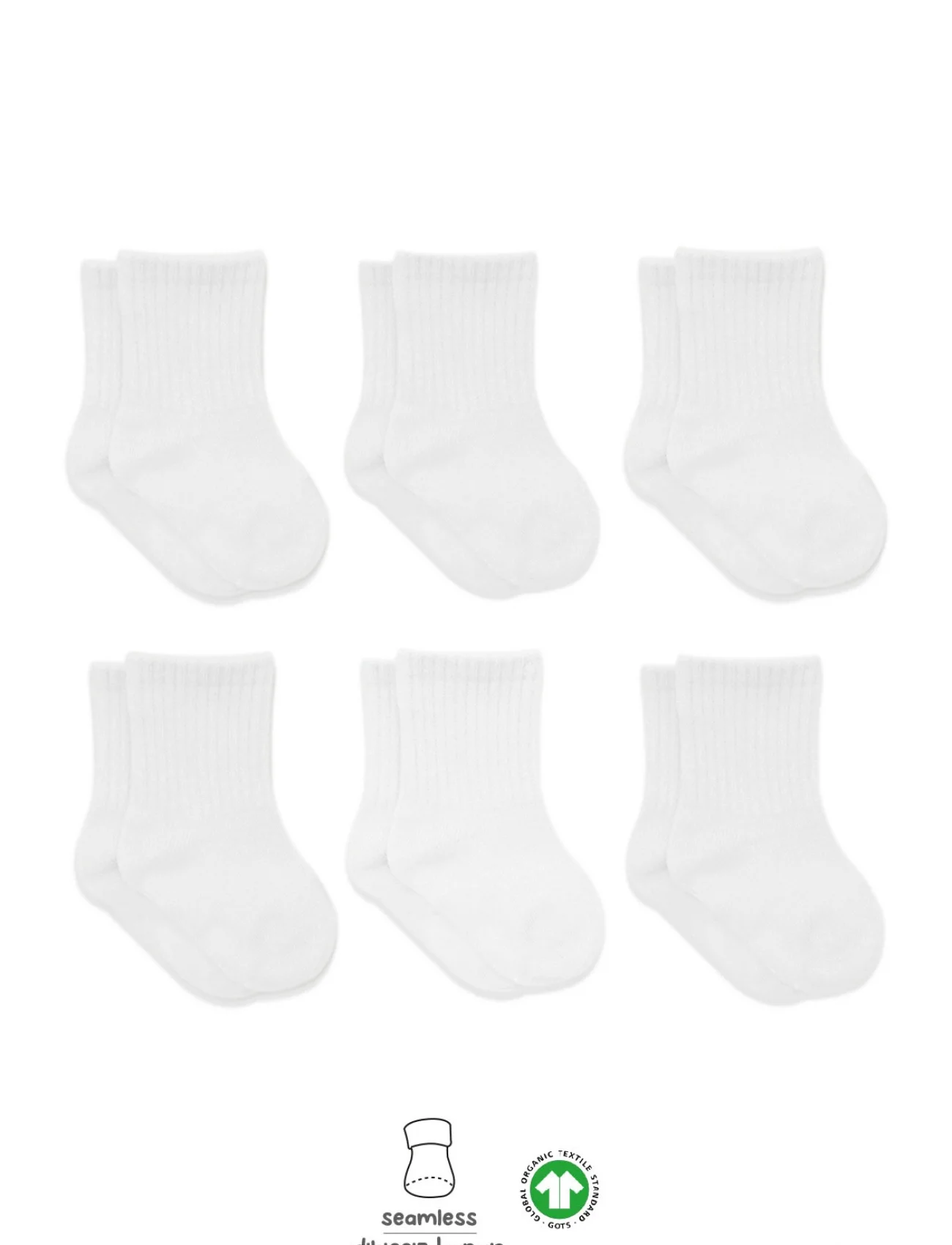 Bistyle 6lı Basic Penye Soket Çorap 10101 Beyaz