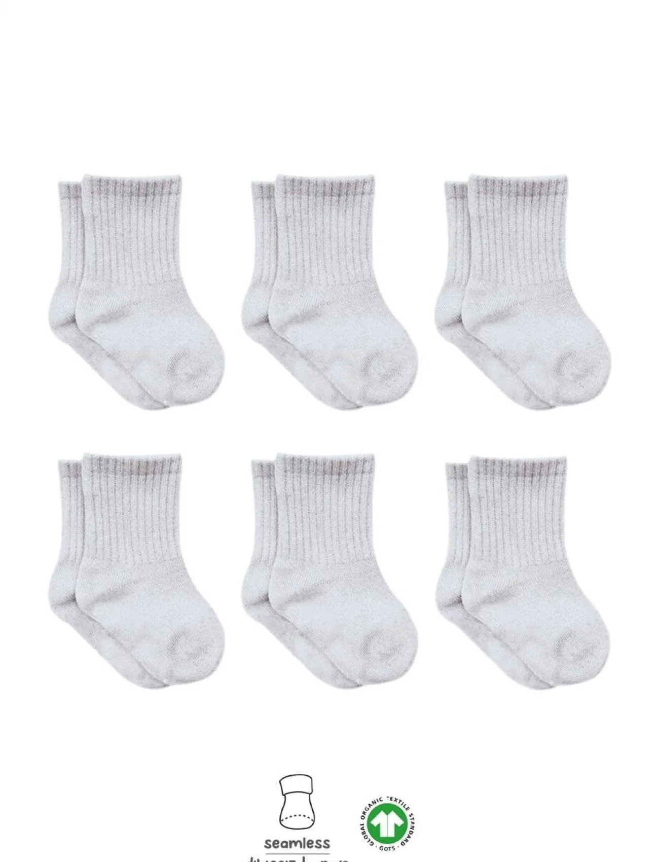 Bistyle 6lı Penye Düz Soket Çorap BS6008 Gri Melanj