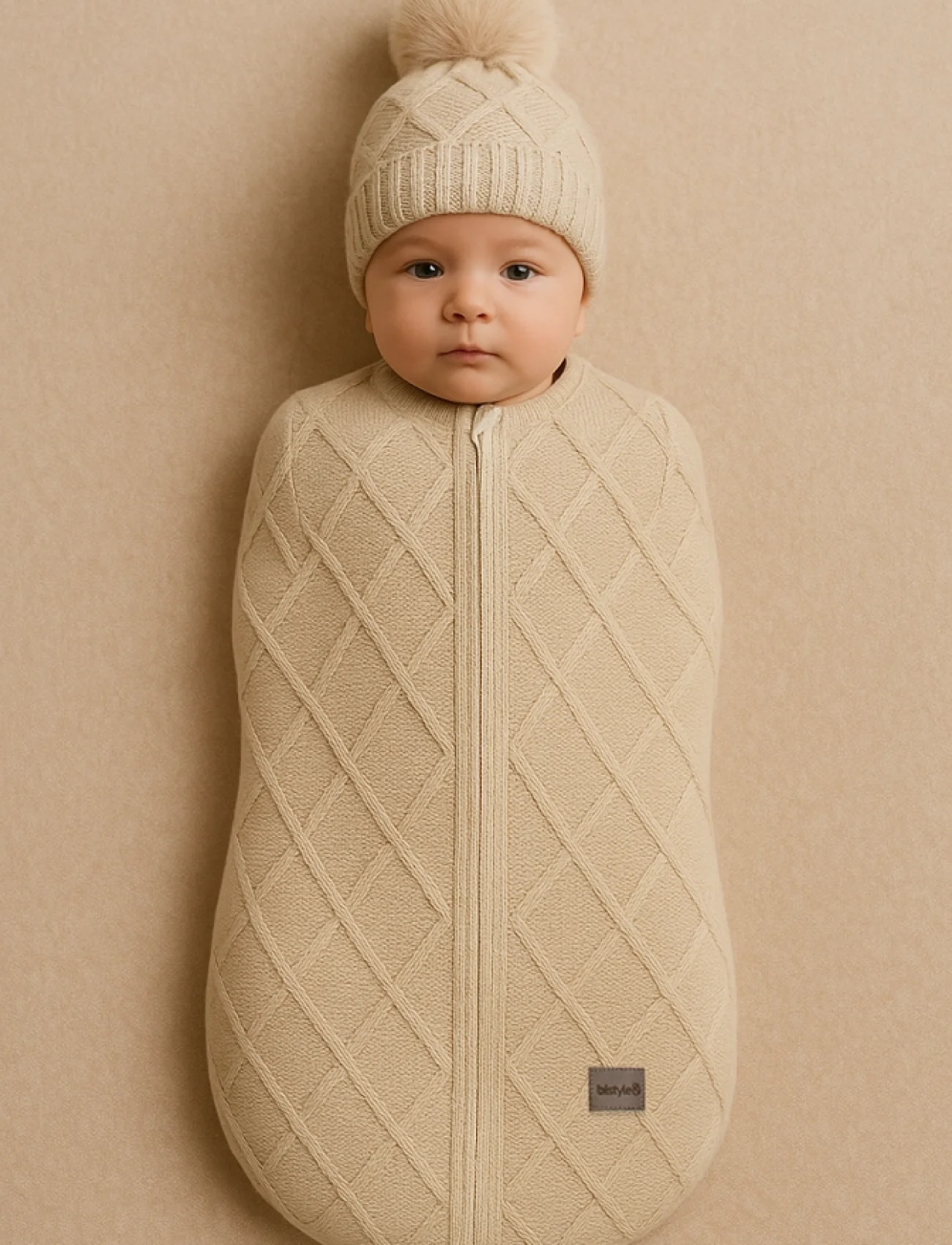 Bistyle Baby İn Swadding Triko Kundak 75108 Bej