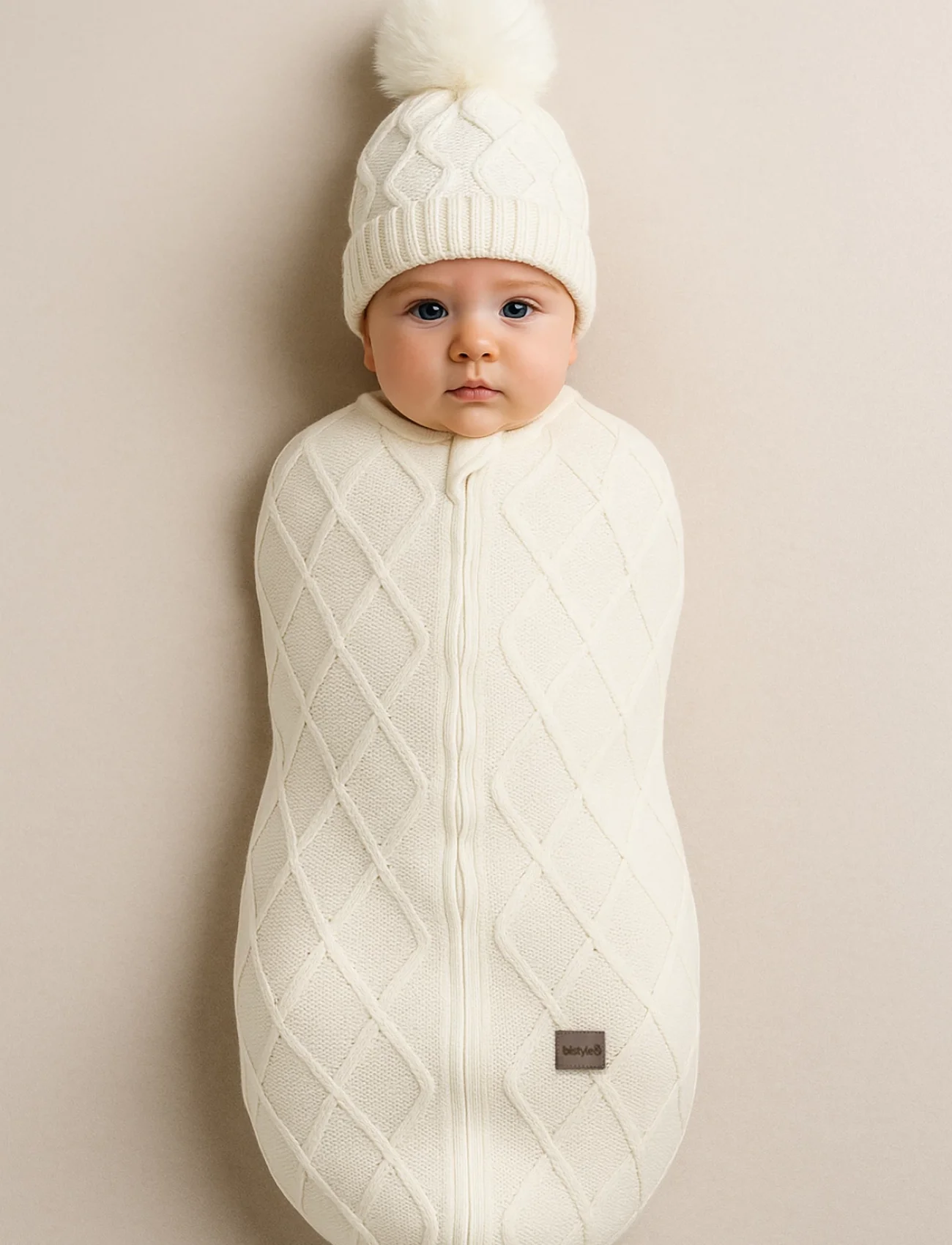 Bistyle Baby İn Swadding Triko Kundak 75108 Ekru