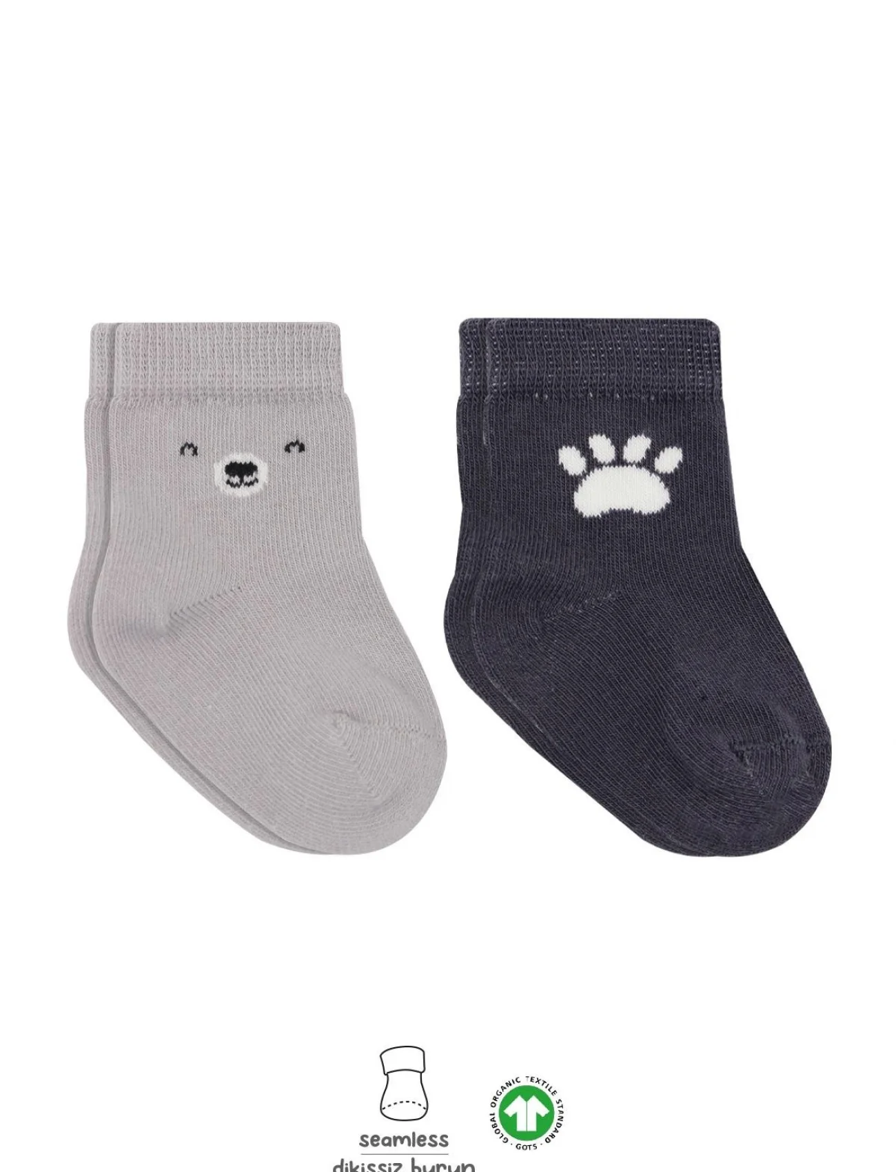 Bistyle Bear Penye Soket Çorap 2Li BS10116 Gri