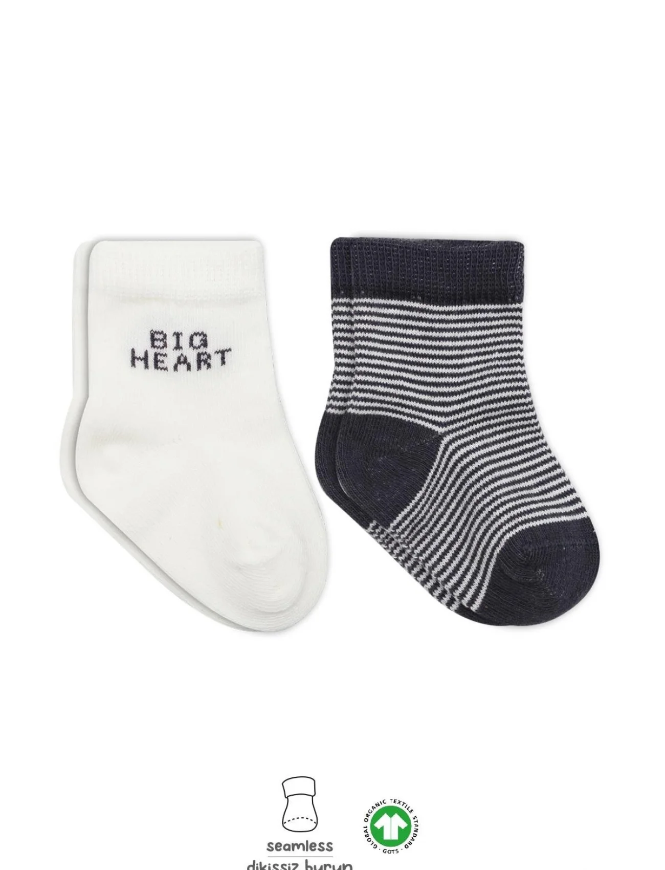 Bistyle Big Heart Penye Soket Çorap 2Li BS10117 Antrasit
