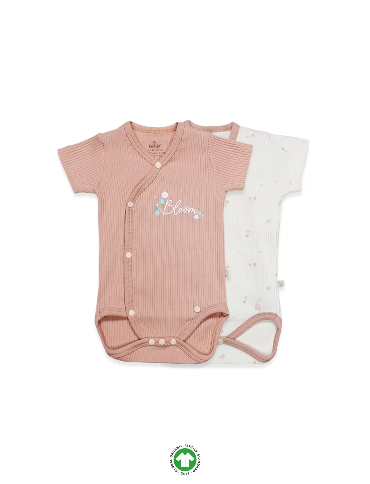 Bistyle Bloom Rose 2li Yarım Kol Badi 17119 Ekru Gül Kurusu