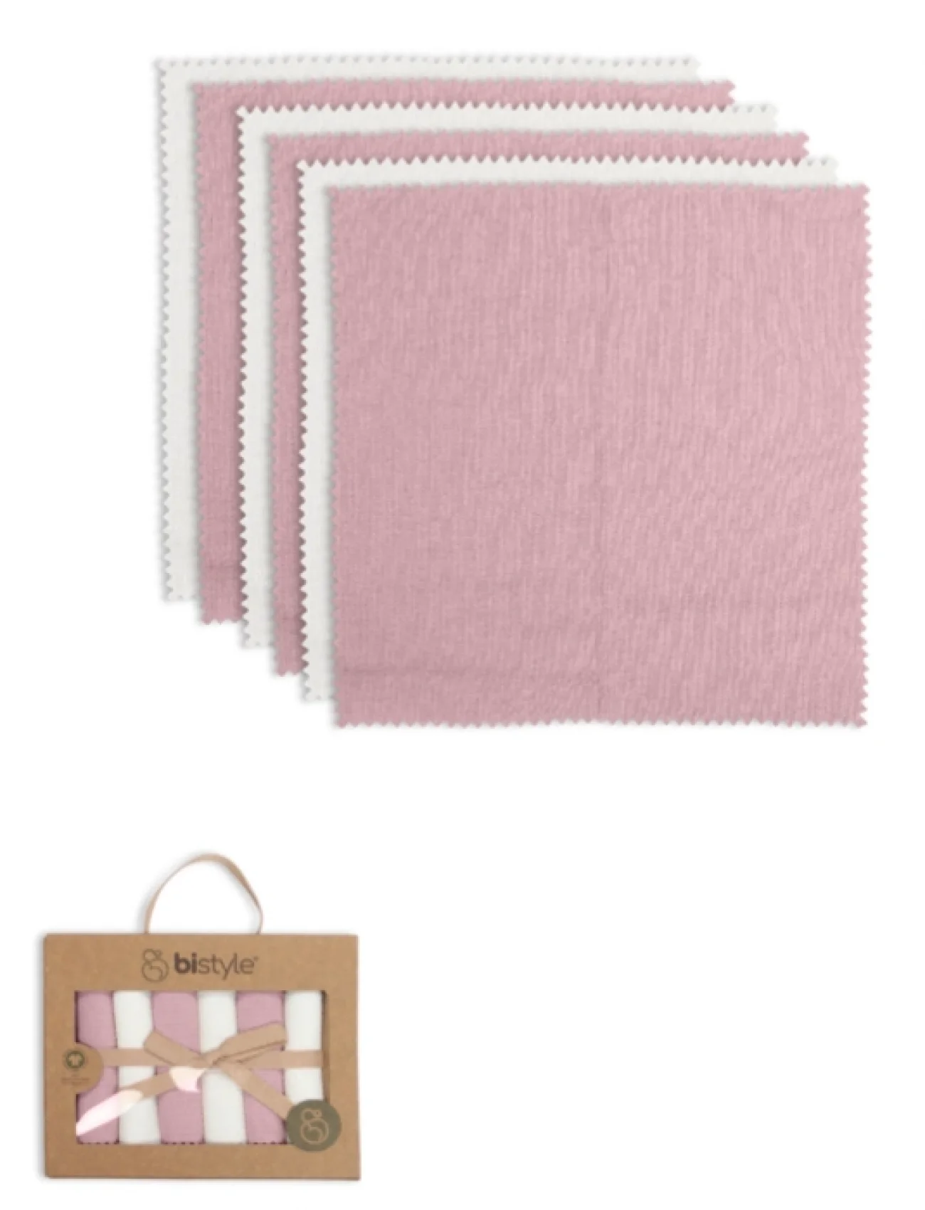 Bistyle Colours Kutulu 6lı Penye Mendil 20x20 90161 Ekru Gül Kurusu