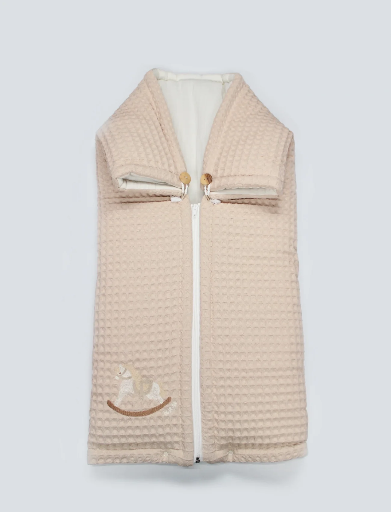 Bistyle Fermuarlı Natural Life Pike Battaniye Boy 70114 Bej