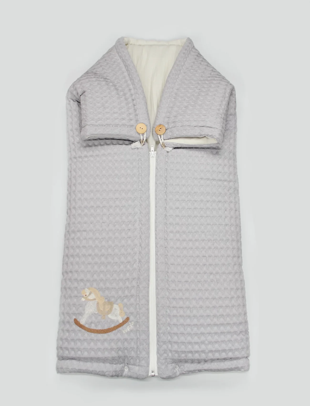 Bistyle Fermuarlı Natural Life Pike Battaniye Boy 70114 Gri