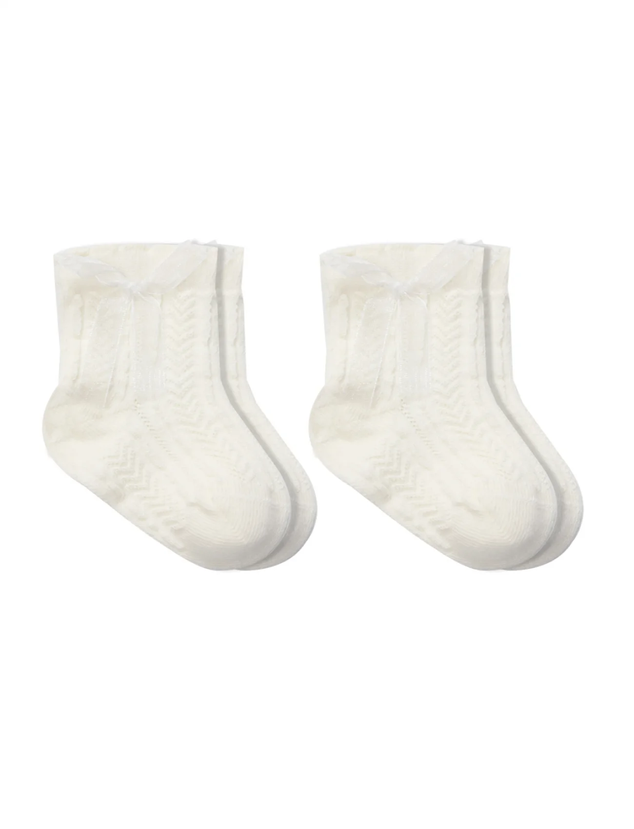 Bistyle Fiyonklu Penye Soket Çorap 2li 10150 Ekru