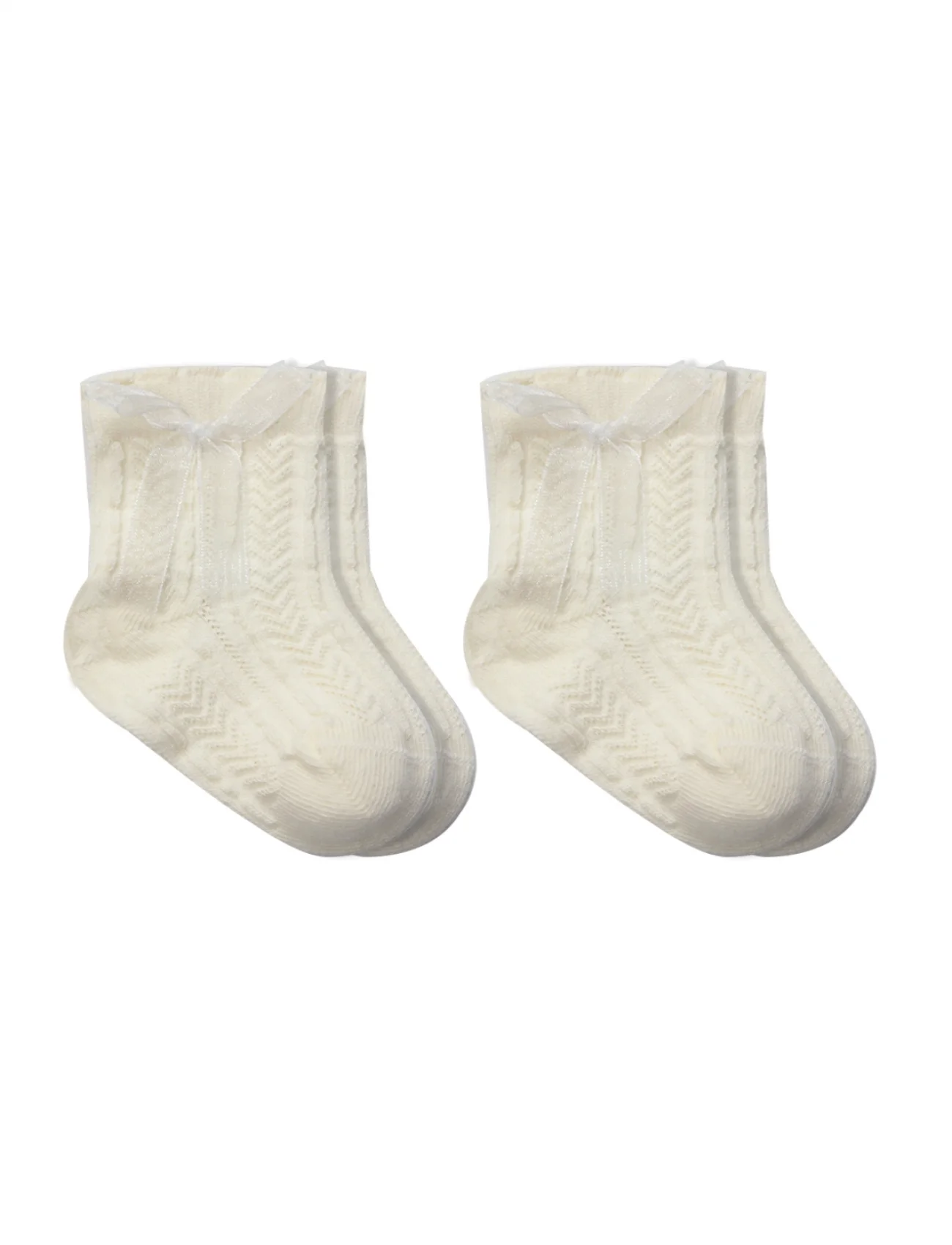 Bistyle Fiyonklu Penye Soket Çorap 2li 10150 Naturel