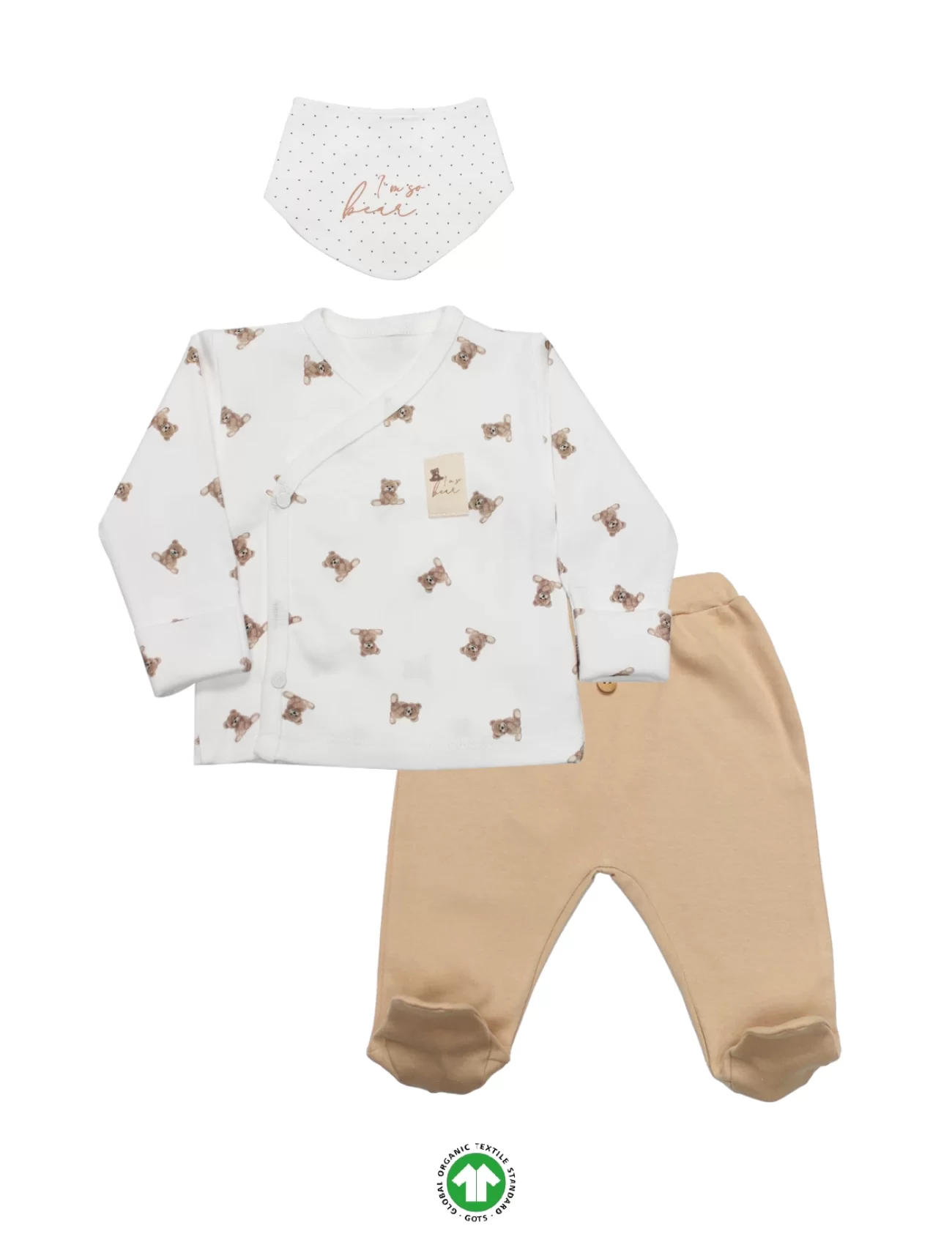 Bistyle I Am So Bear 3lü Takım 13103 Bej-ekru
