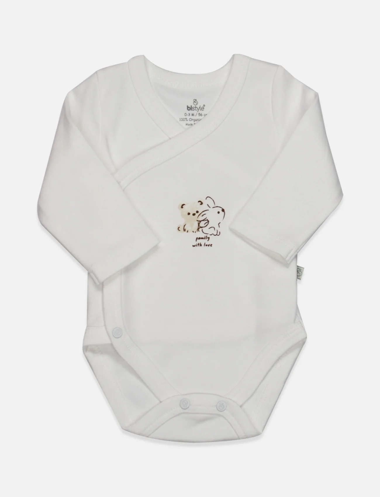 Bistyle Kruvaze Body Uzun Kol With You Family 17145 Bej