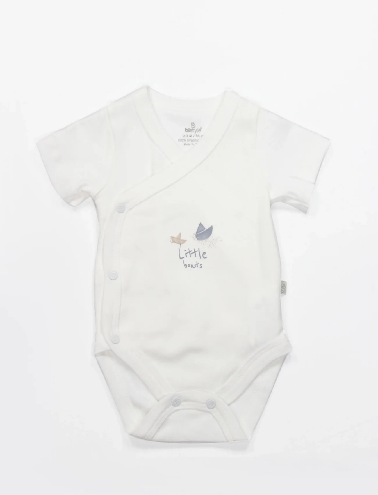 Bistyle Kruvaze Body Yarım Kol Little Boats 17152 Ekru