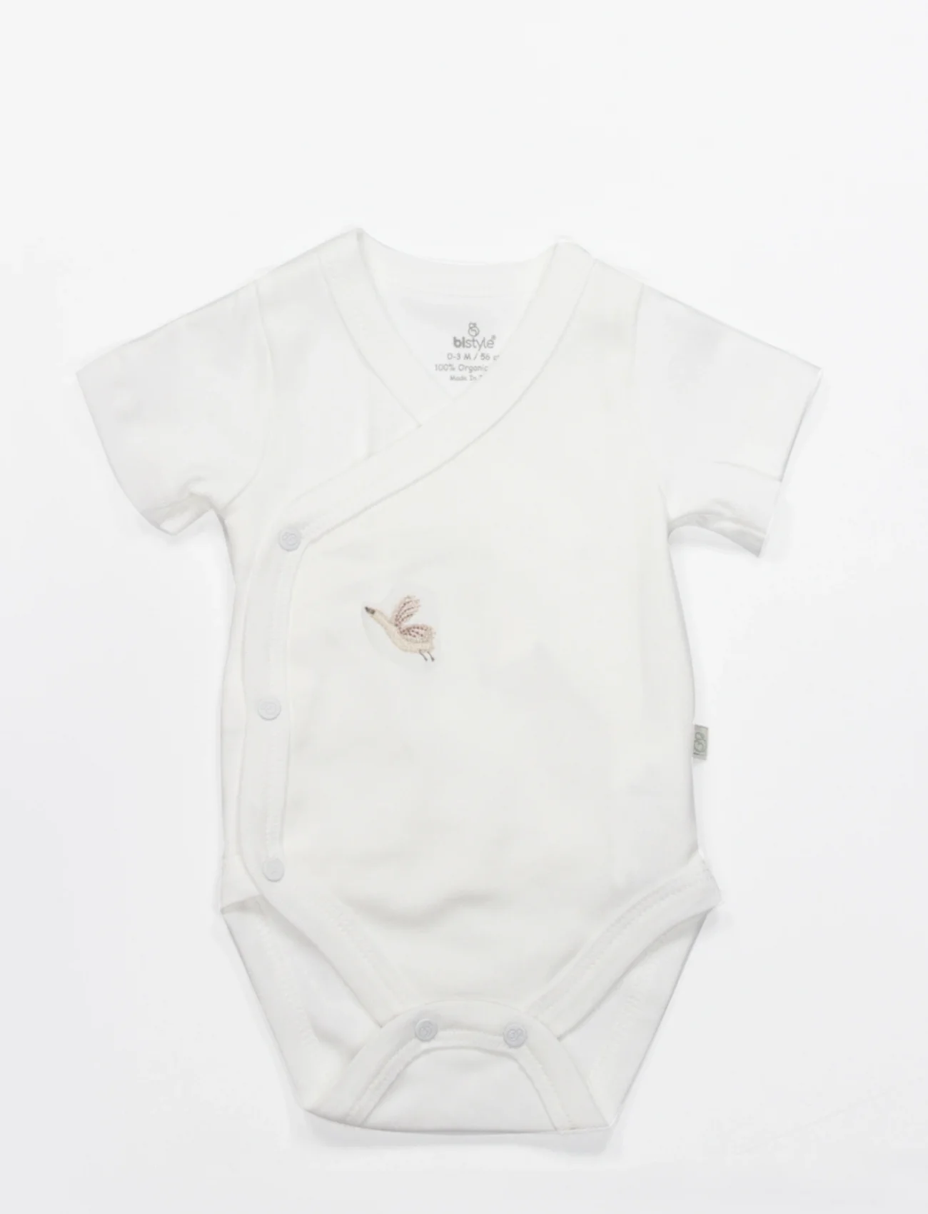 Bistyle Kruvaze Body Yarım Kol Love You Smile 17148 Ekru