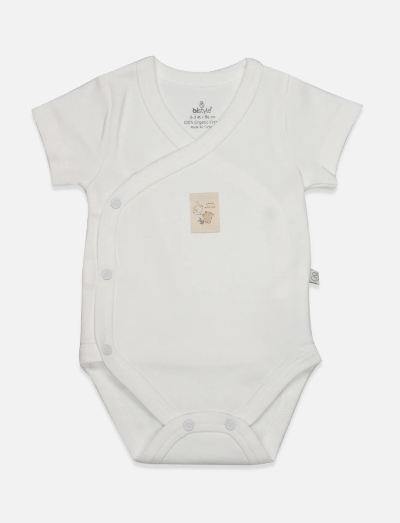 Bistyle Kruvaze Body Yarım Kol With You Family 17143 Bej