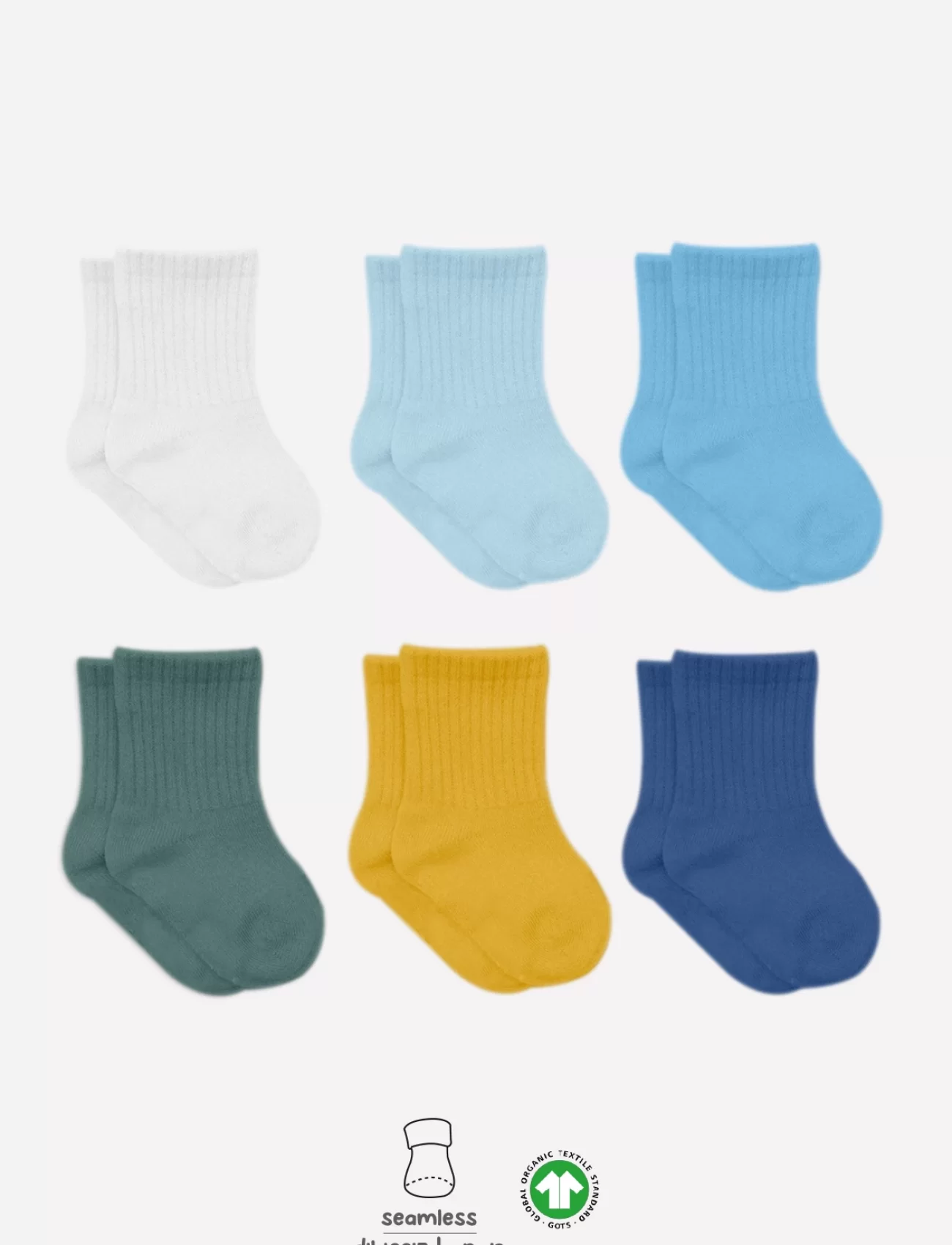 Bistyle Mix Penye Soket Çorap 6Lı BS10101M Turkuaz