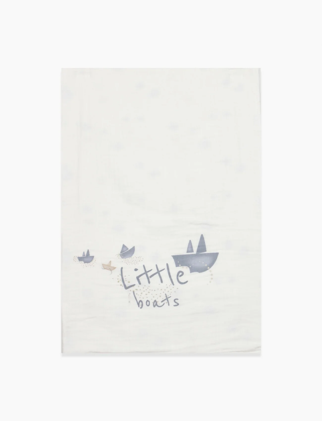 Bistyle Müslin Battaniye Little Boats 70131 86x124cm Ekru