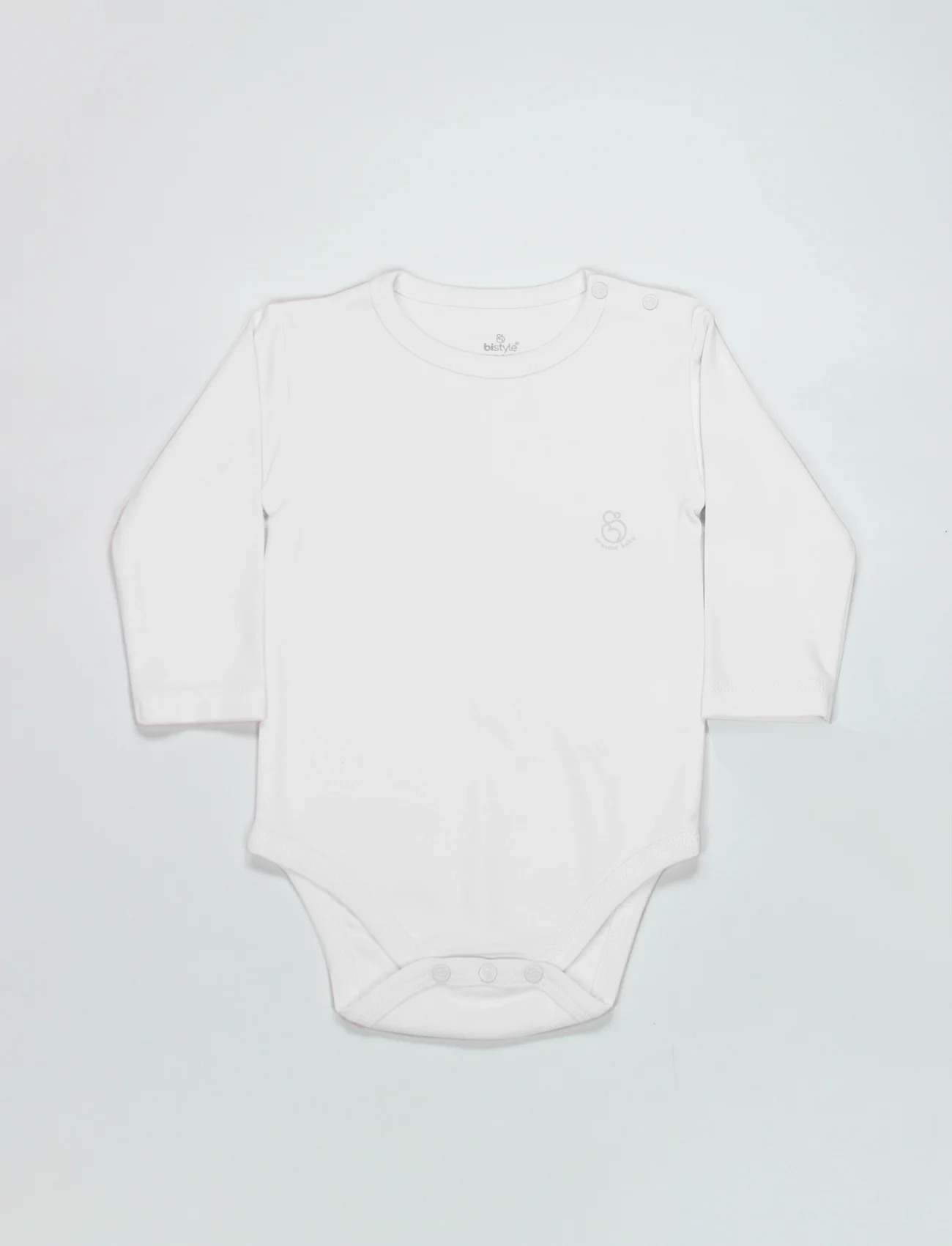 Bistyle Natural Basic Style Uzun Kol Body 17104 Beyaz