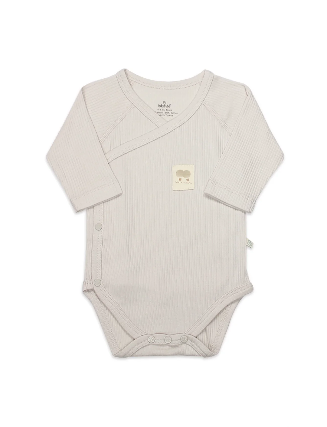 Bistyle Organic Modal Flying Balloons Kruvaze Uzun Kol Body Bs17121 Bej
