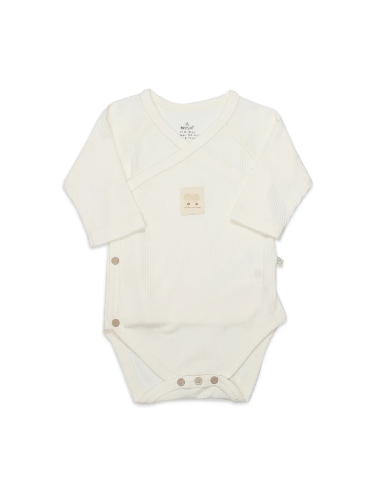 Bistyle Organic Modal Flying Balloons Kruvaze Uzun Kol Body Bs17121 Ekru