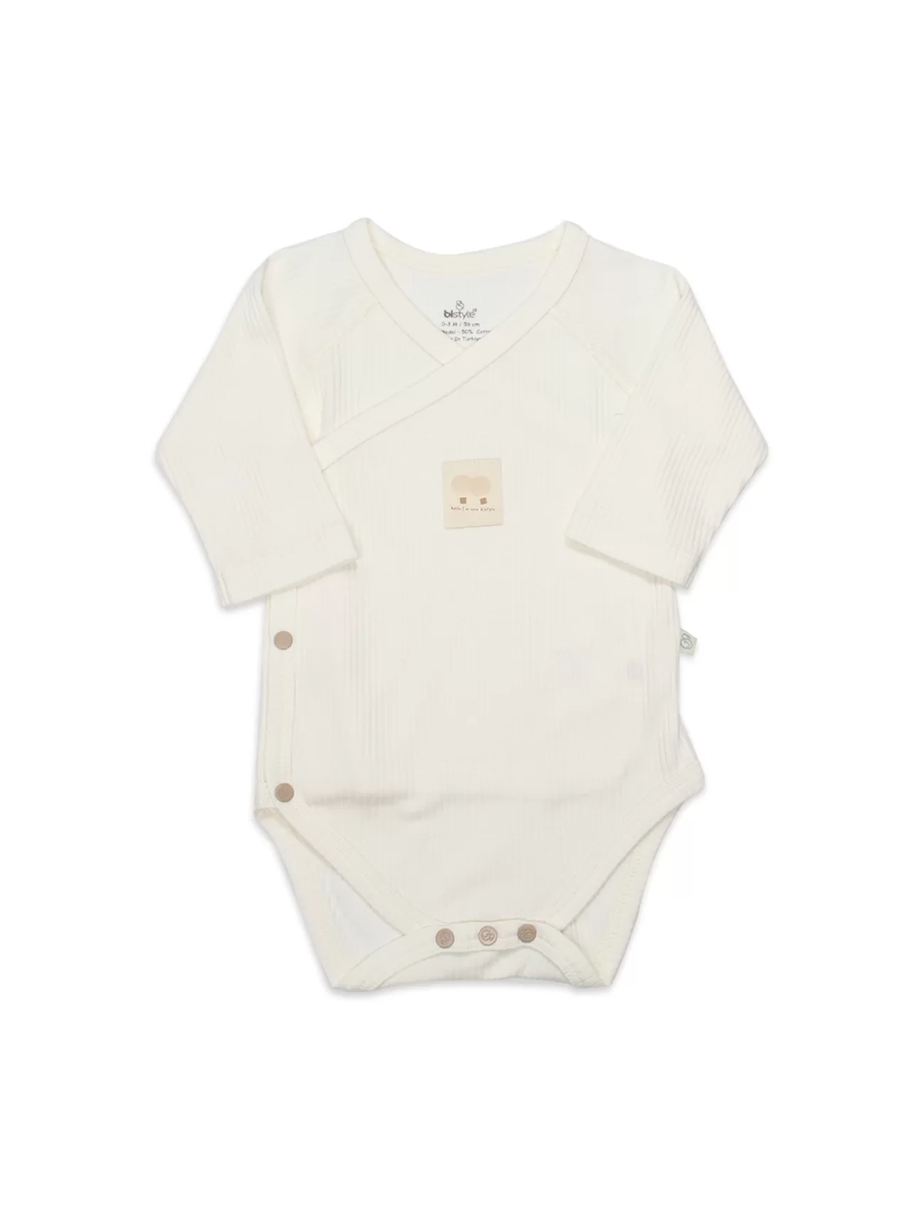 Bistyle Organic Modal Flying Balloons Kruvaze Uzun Kol Body Bs17121 Ekru