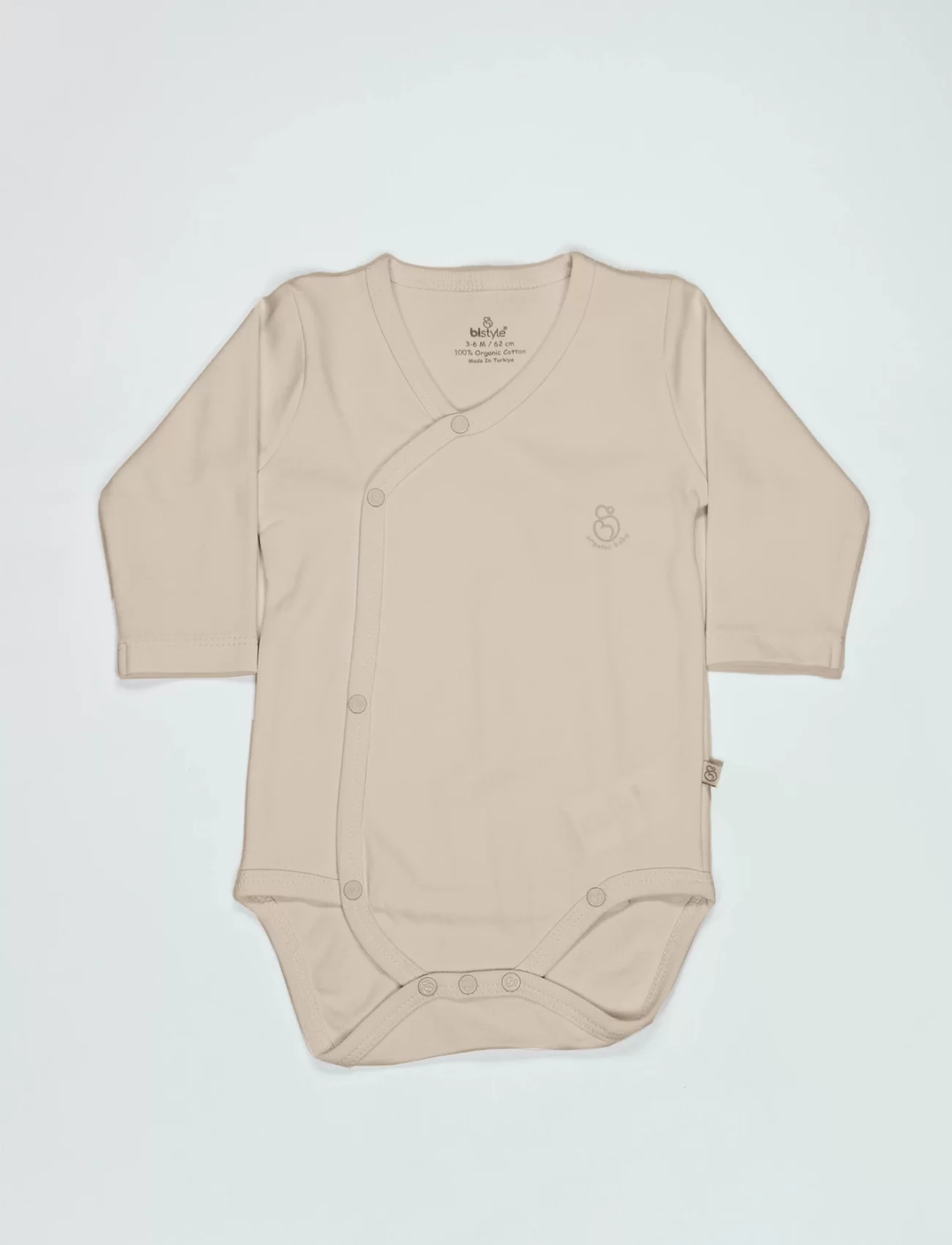 Bistyle Organik Natural Basic Style Kruvaze Uzun Kol Body Bs17102 Bej