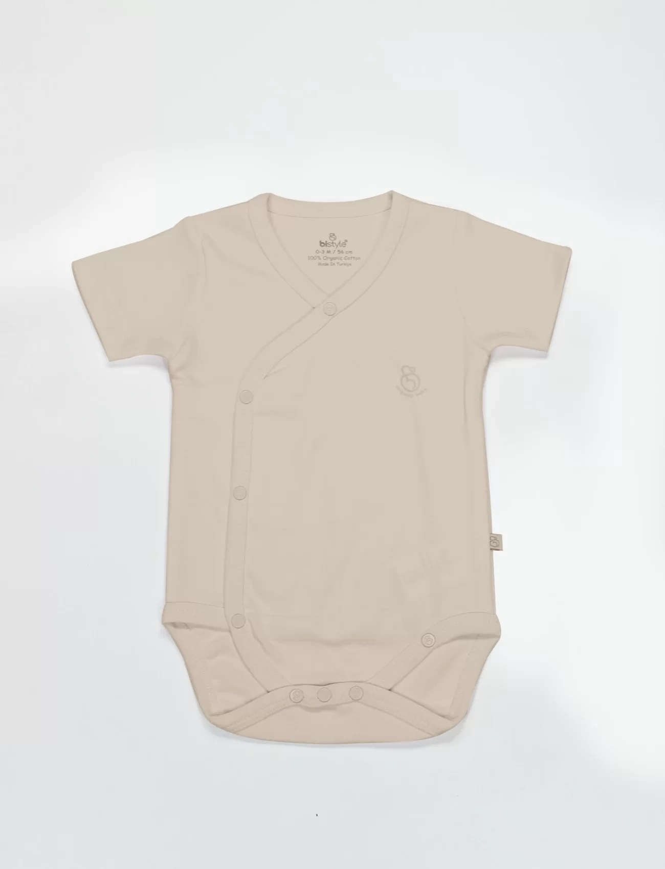 Bistyle Organik Natural Basic Style Kruvaze Yarım Kol Body Bs17101 Bej