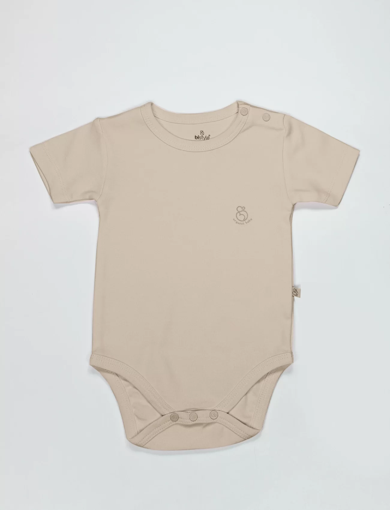 Bistyle Organik Natural Basic Style Yarım Kol Body Bs17103 Bej
