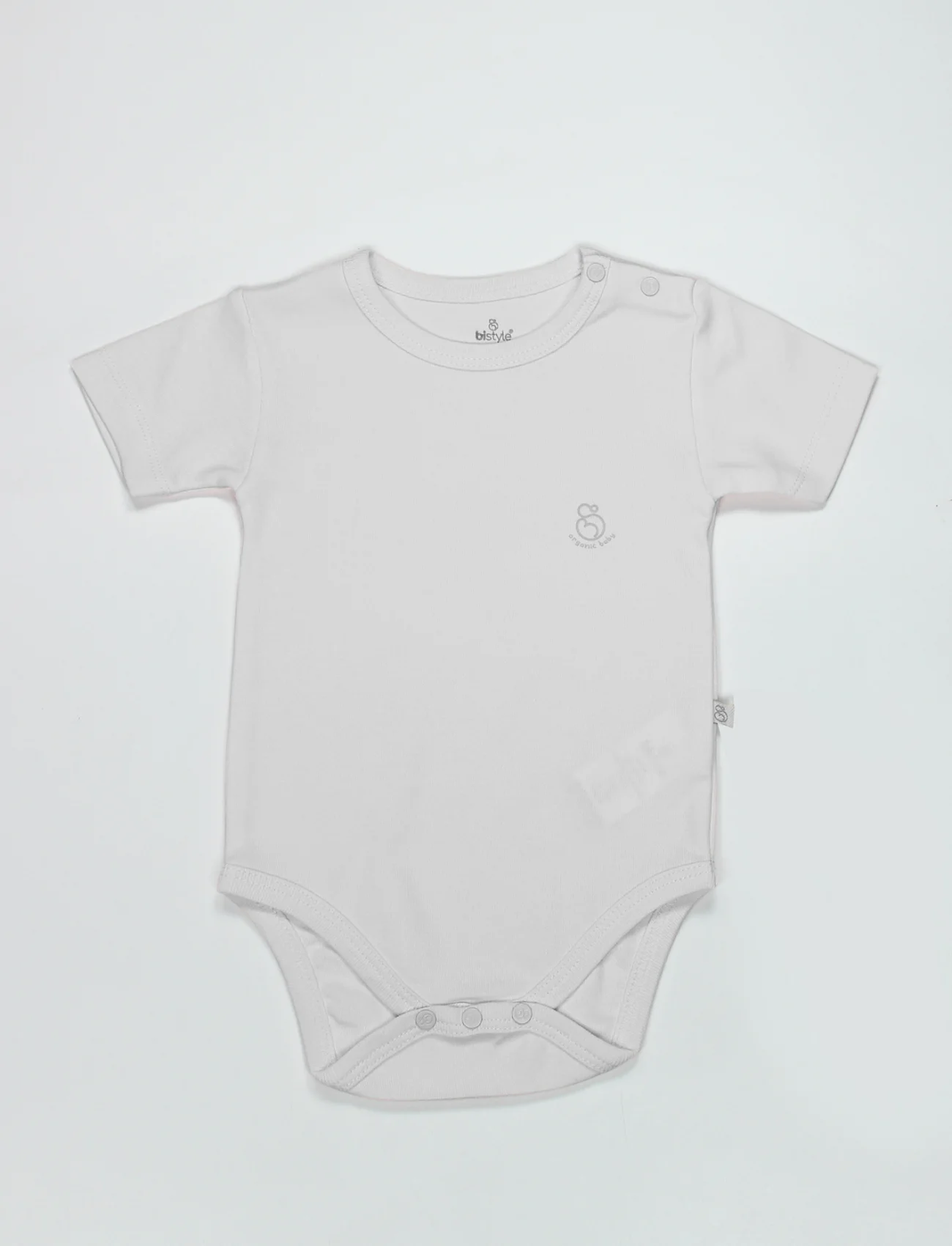 Bistyle Organik Natural Basic Style Yarım Kol Body Bs17103 Beyaz