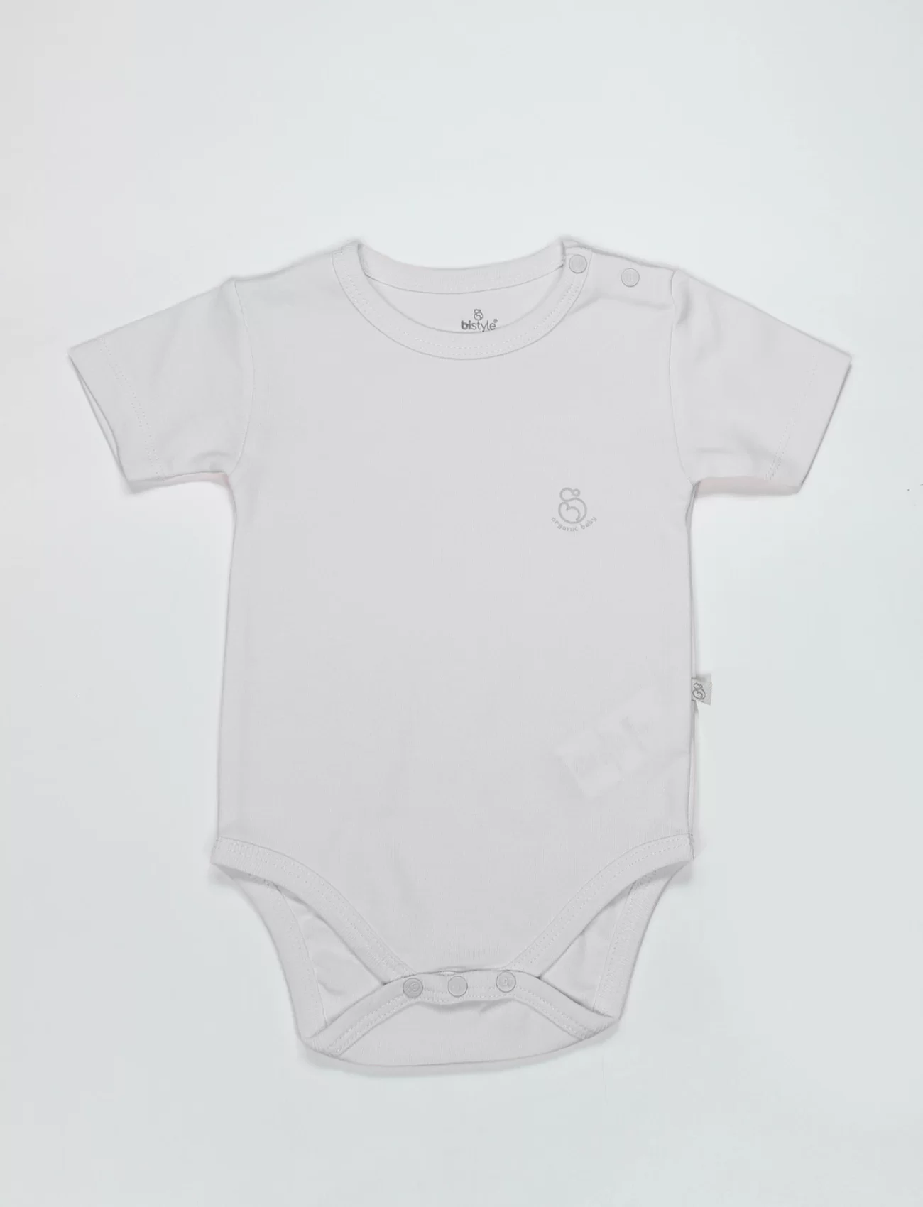 Bistyle Organik Natural Basic Style Yarım Kol Body Bs17103 Beyaz