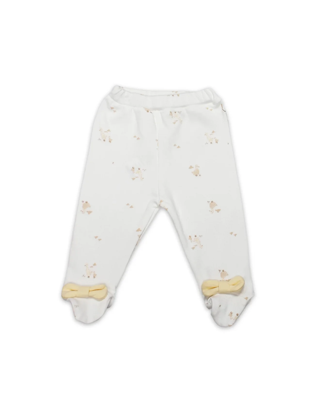 Bistyle Patikli Alt Welcome Baby Duck 16107 Sarı-ekru