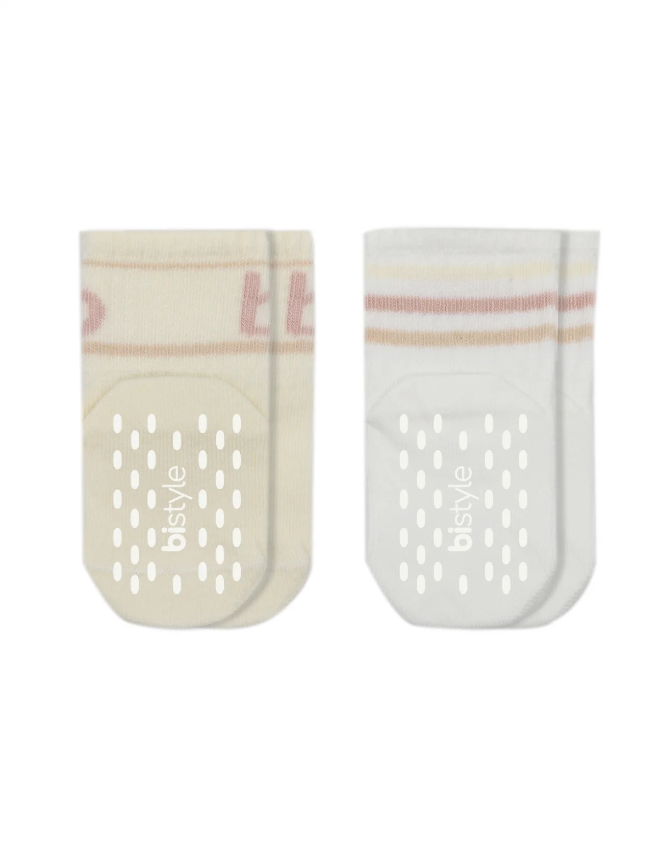 Bistyle Penye Kaymaz Soket Çorap 2li 10144 Pudra Ekru
