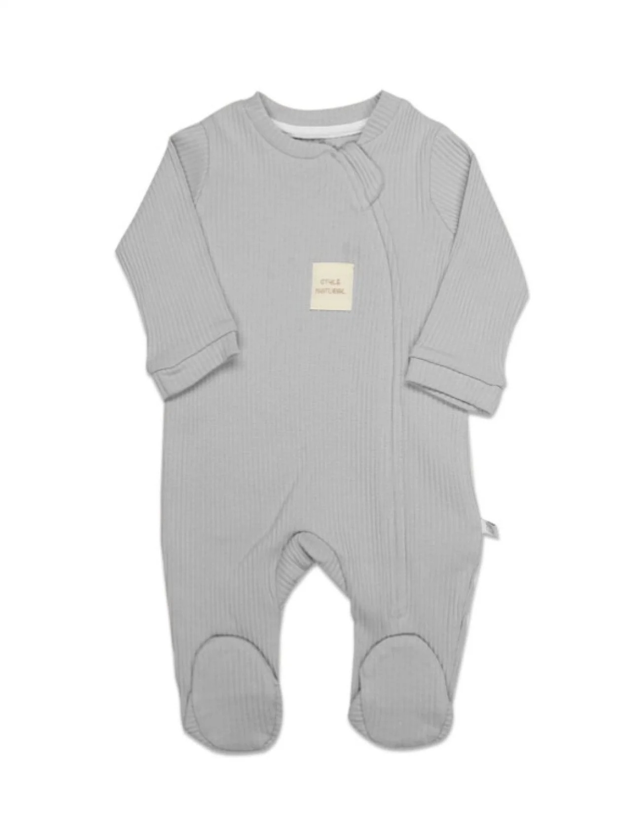 Bistyle Style Natural Fermuarlı Bebe Tulum 15115 Gri