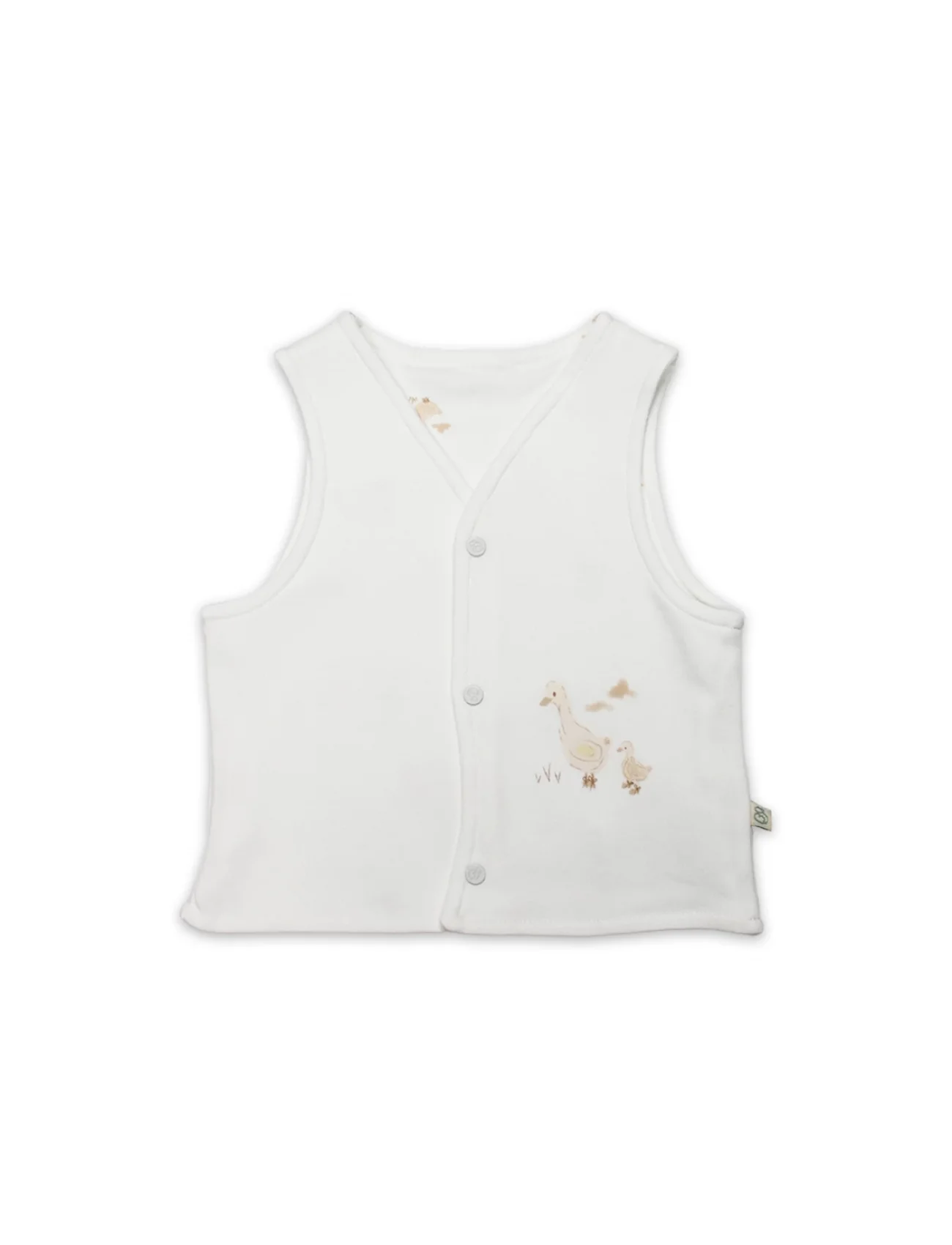 Bistyle Yelek Çift Taraflı Welcome Baby Duck 18104 Sarı-ekru