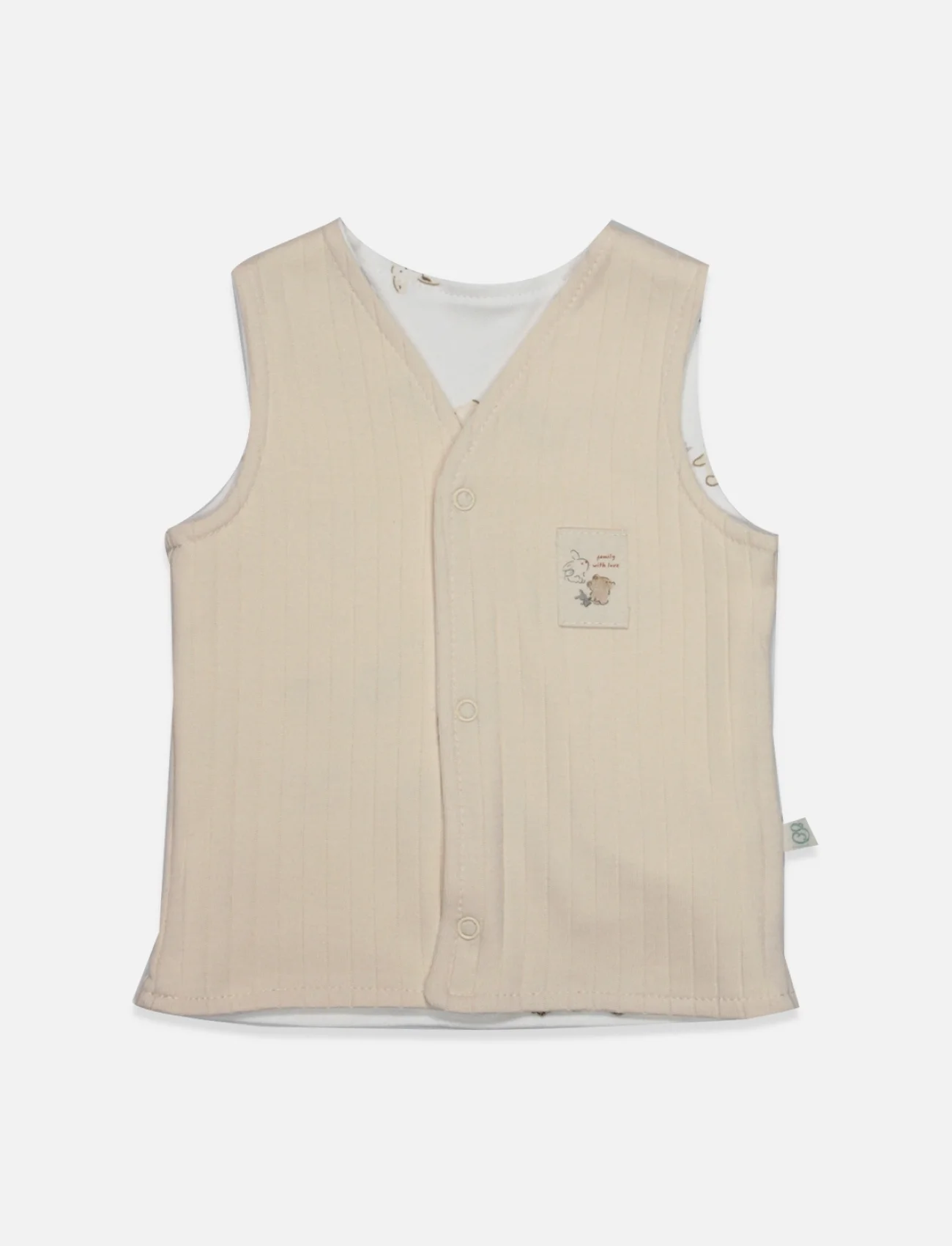 Bistyle Yelek Çift Taraflı With You Family 18113 Bej