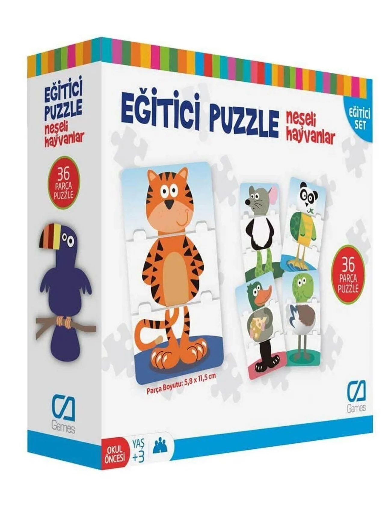 CA.5028 CA Games Eğitici Puzzle Neşeli Hayvanlar
